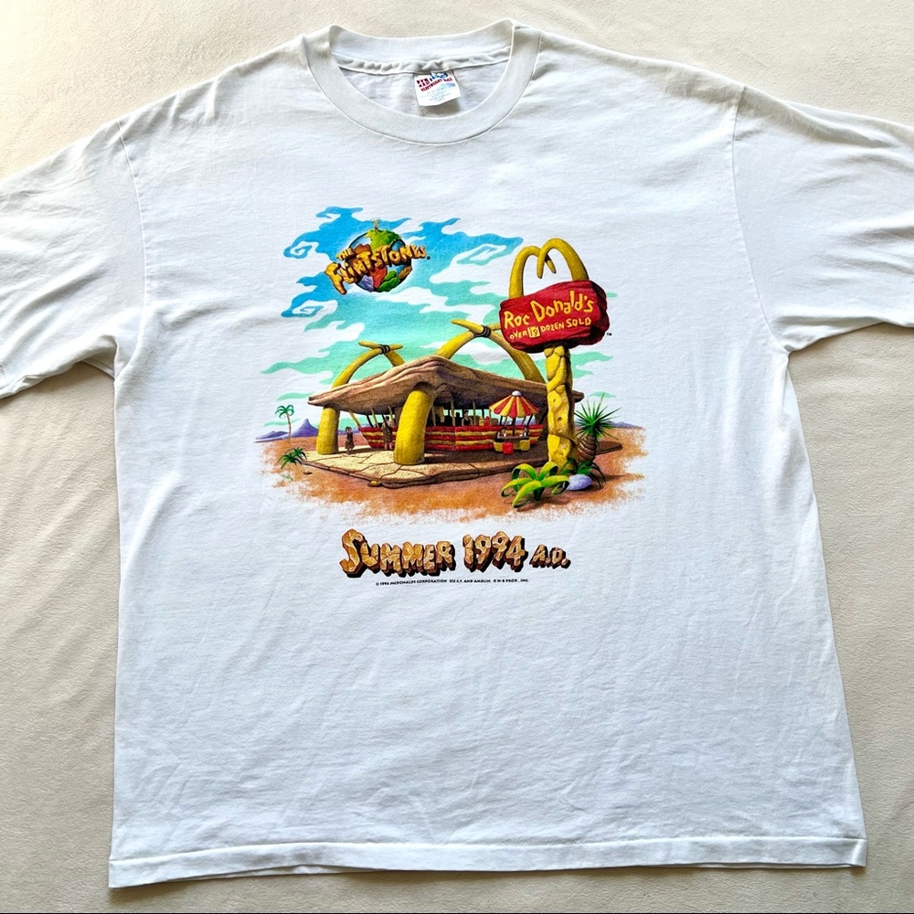 Vintage 1994 McDonalds The Flintstones Movie Promo Single Stitch 50/50 TShirt